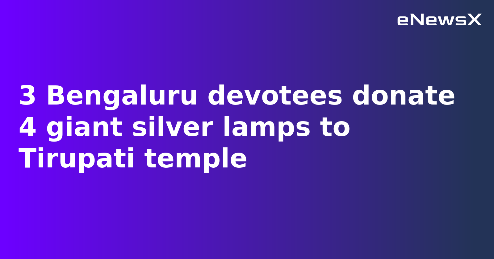 Bengaluru Devotees Donate Silver Lamps to Tirumala Temple; TTD Distributes Helmets to Employees