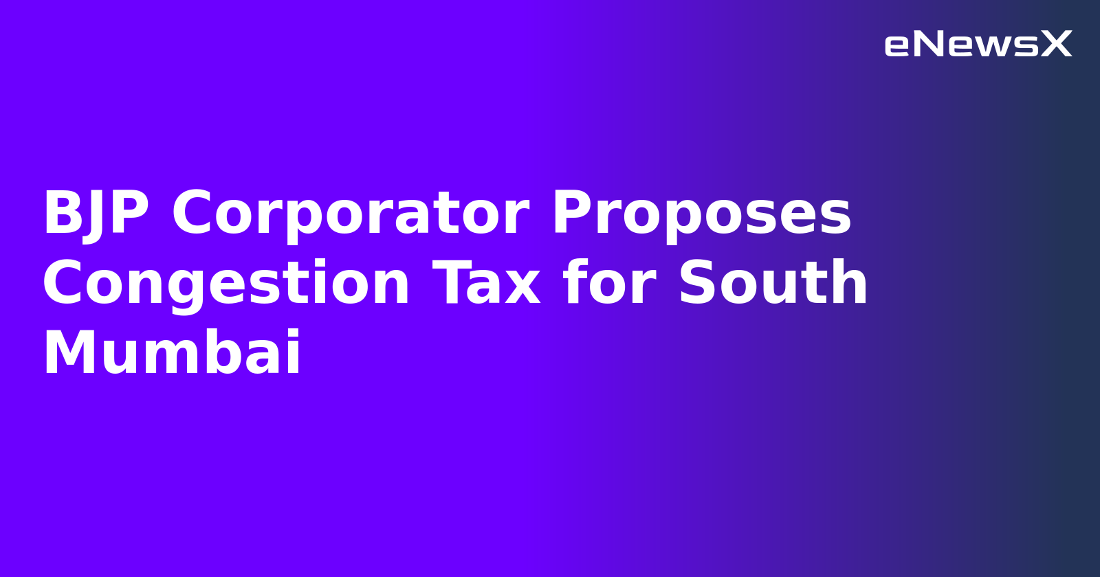 BJP Corporator Proposes Congestion Tax for South Mumbai.webp