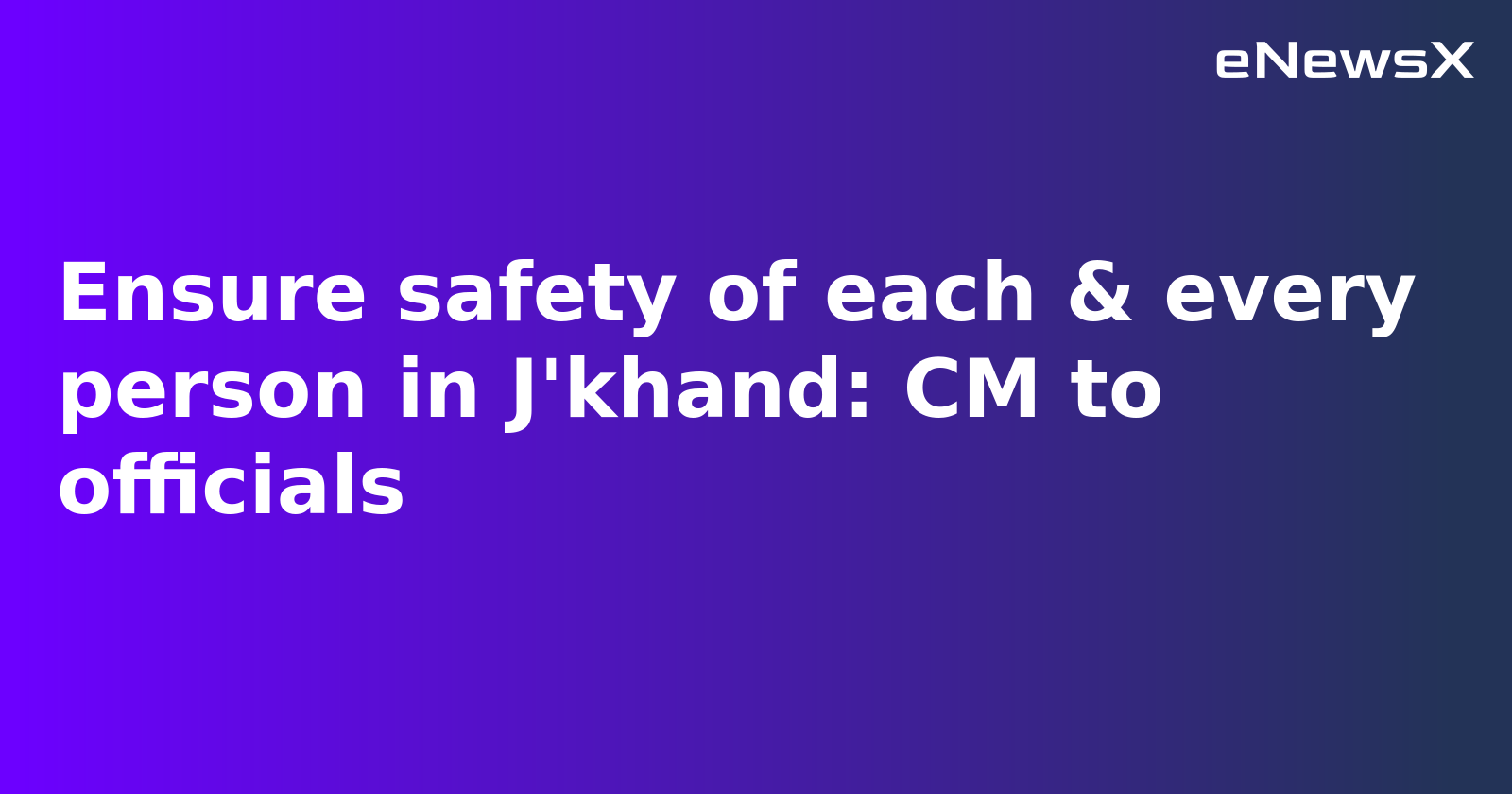 Jharkhand CM Hemant Soren Orders Heightened Security Measures Amid National Tensions