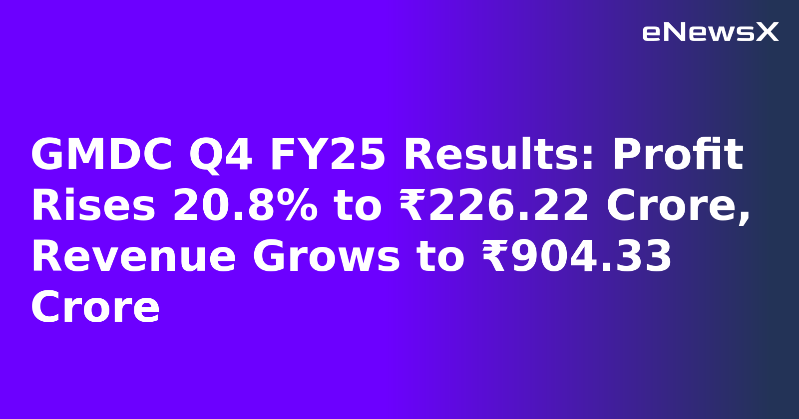 GMDC Q4 FY25 Results: Profit Rises 20.8% to ₹226.22 Crore, Revenue Grows to ₹904.33 Crore