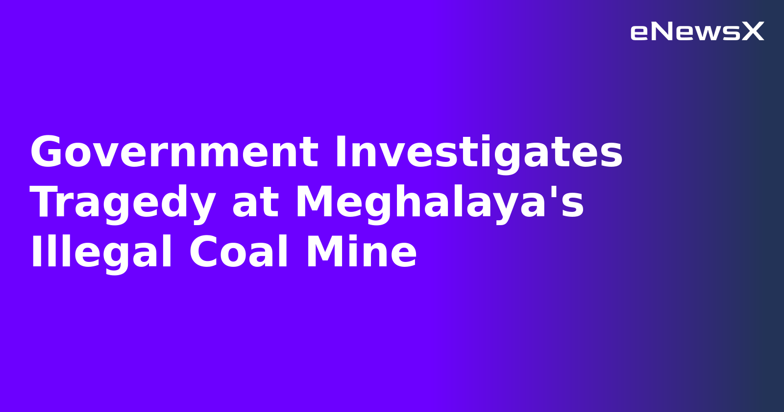 Government Investigates Tragedy at Meghalaya's Illegal Coal Mine