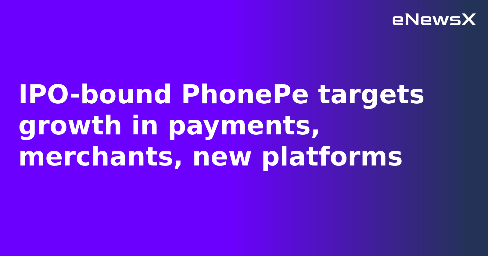 IPO-bound PhonePe targets growth in payments, merchants, new platforms
