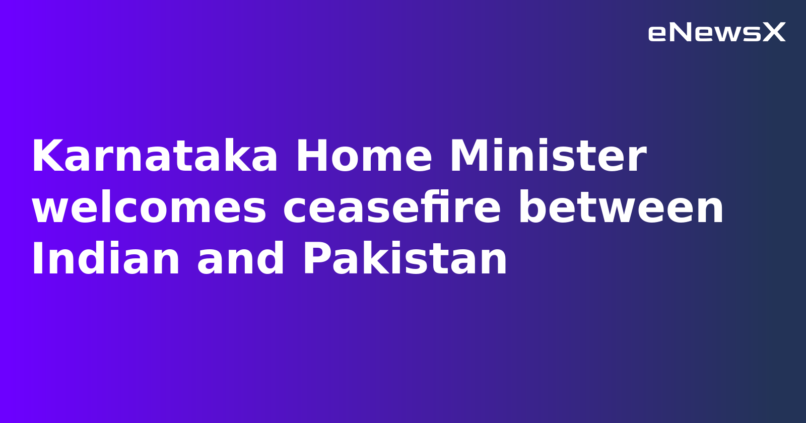 Karnataka Ministers Welcome India-Pakistan Ceasefire, Stress Vigilance Against Terrorism