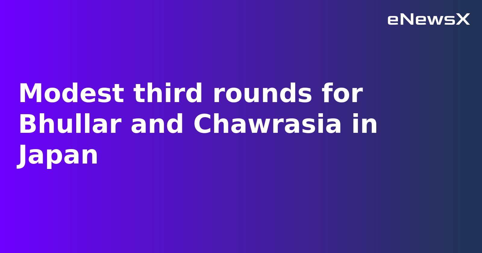 Gaganjeet Bhullar, SSP Chawrasia Trail as Lucas Herbert Charges Into Lead at International Series Japan