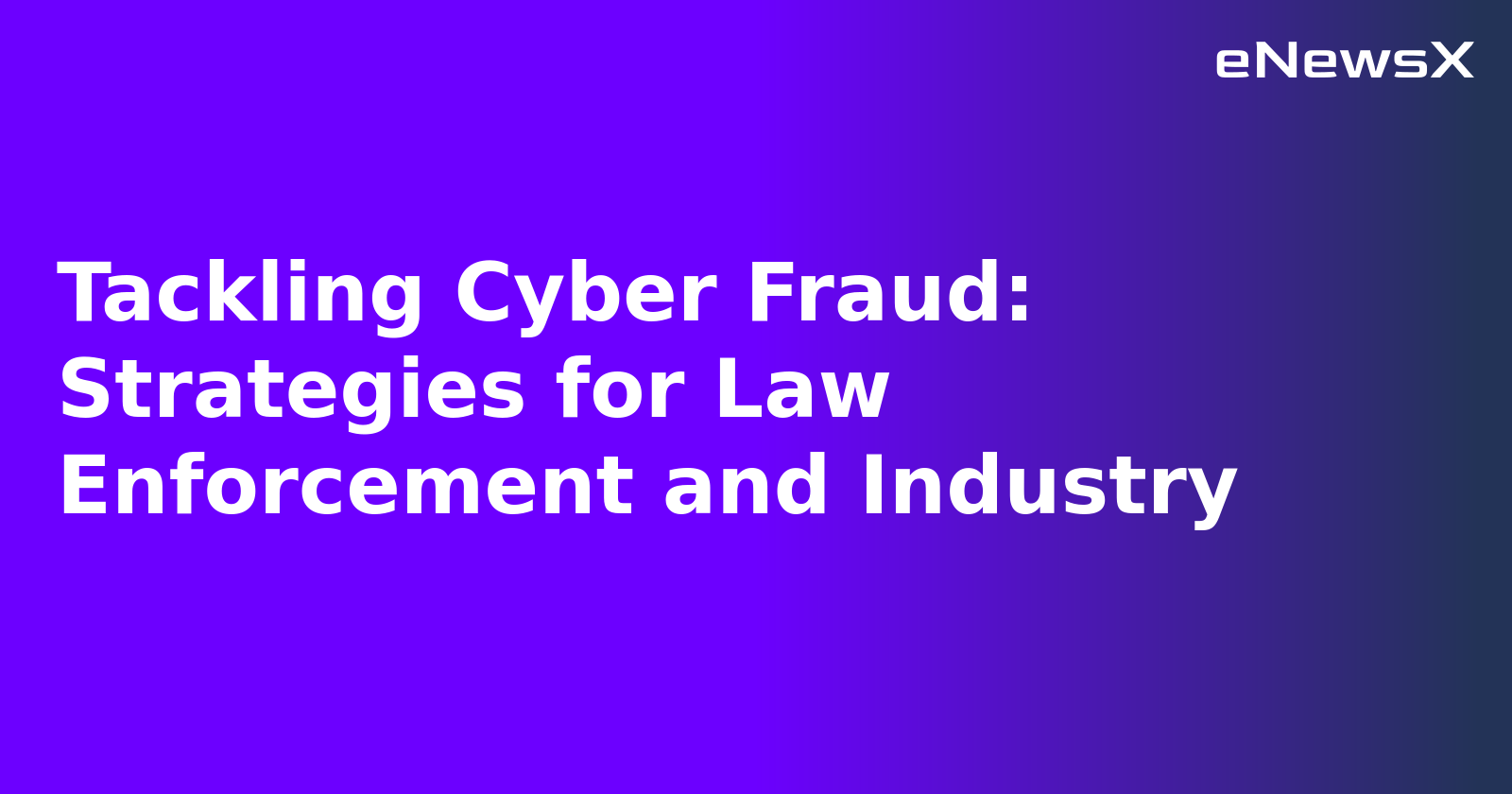 Tackling Cyber Fraud: Strategies for Law Enforcement and Industry
