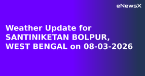 Weather Update for SANTINIKETAN BOLPUR, WEST BENGAL on 08-03-2026.webp