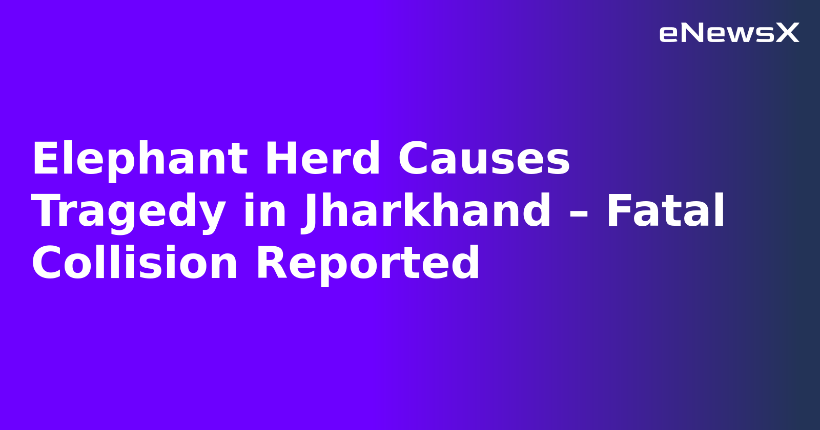 Elephant Herd Causes Tragedy in Jharkhand – Fatal Collision Reported.webp