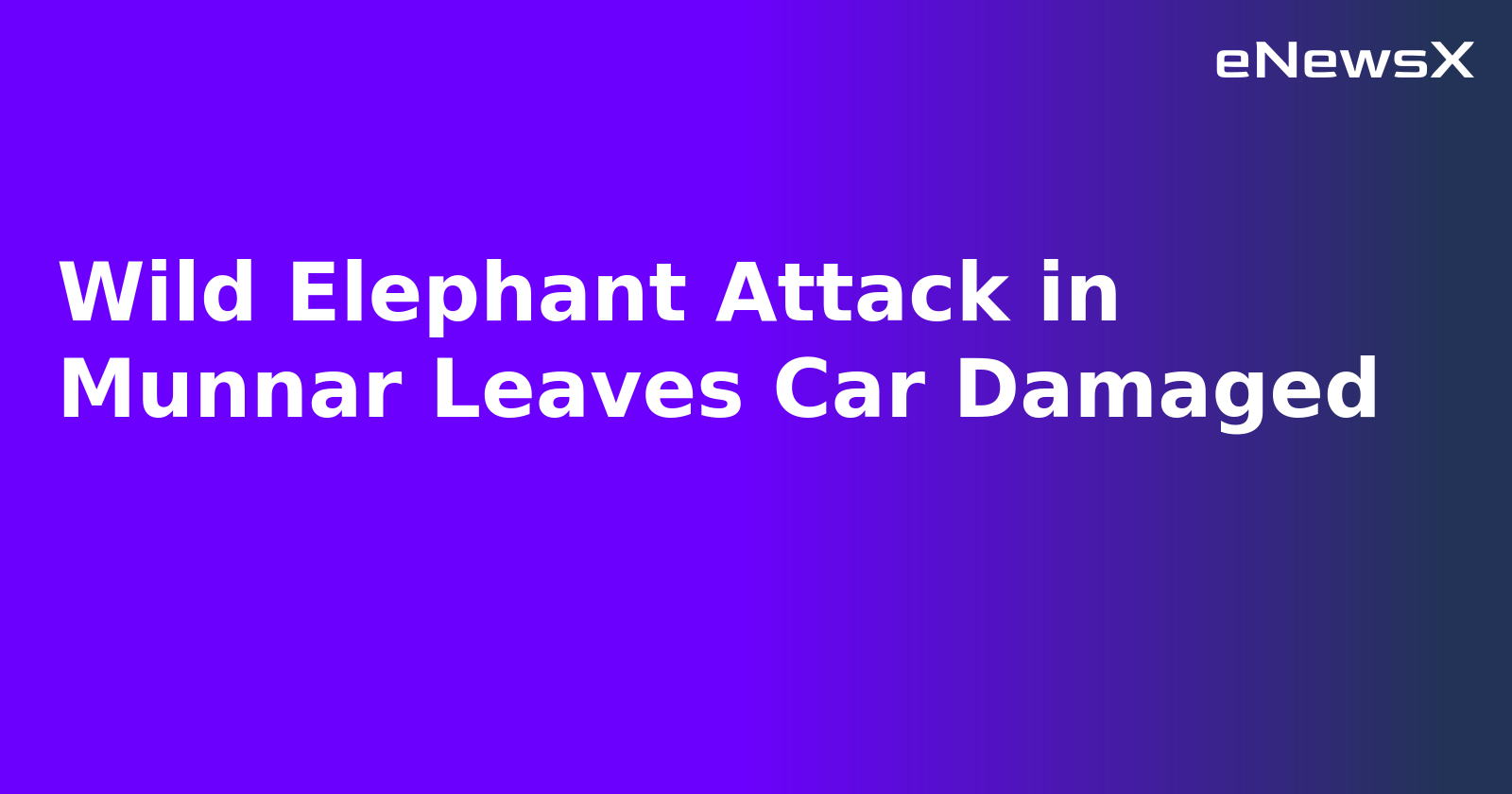 Wild Elephant Attack in Munnar Leaves Car Damaged.webp
