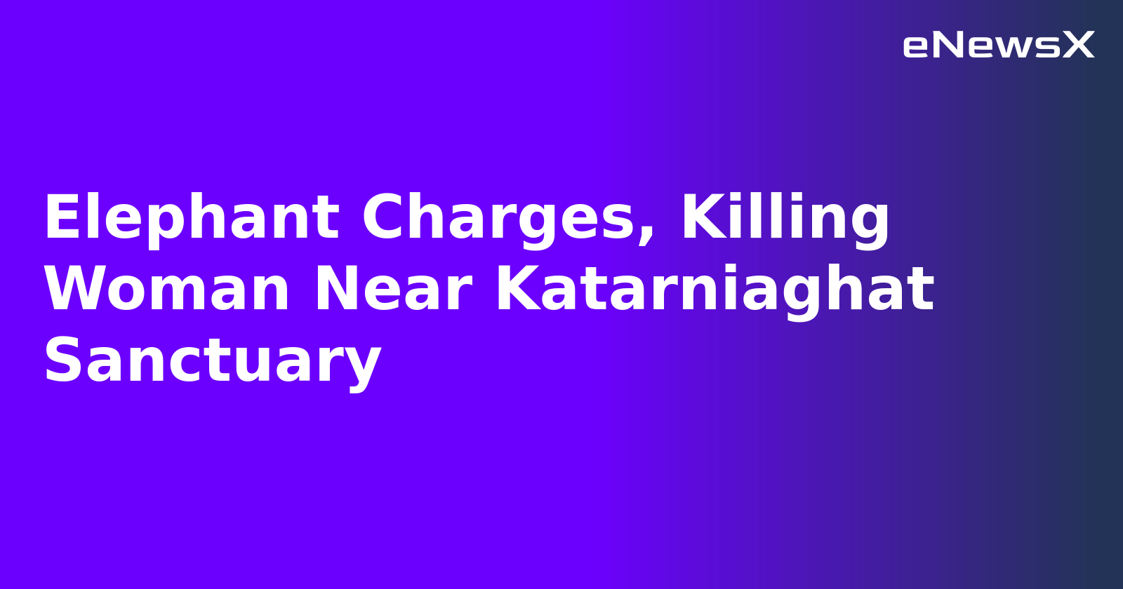 Elephant Charges, Killing Woman Near Katarniaghat Sanctuary.webp Elephant Charges, Killing Woman Near Katarniaghat Sanctuary.webp