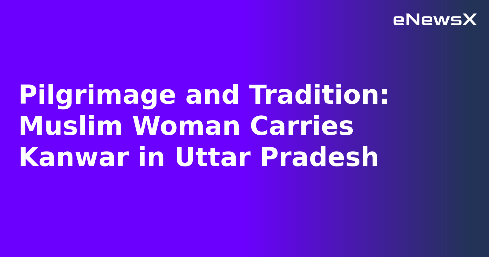 Pilgrimage and Tradition: Muslim Woman Carries Kanwar in Uttar Pradesh.webp