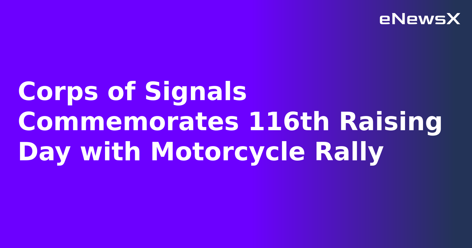Corps of Signals Commemorates 116th Raising Day with Motorcycle Rally.webp
