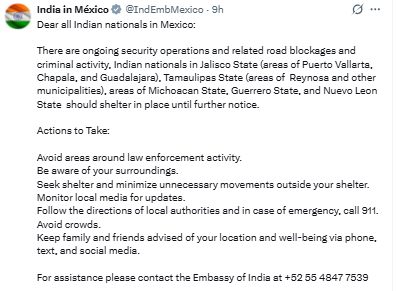 Indian Nationals Advised to Shelter in Place Amid Mexico Security Concerns.webp Indian Nationals Advised to Shelter in Place Amid Mexico Security Concerns.webp