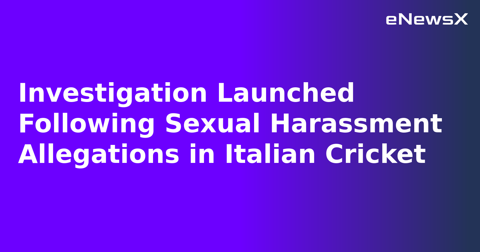 Investigation Launched Following Sexual Harassment Allegations in Italian Cricket.webp