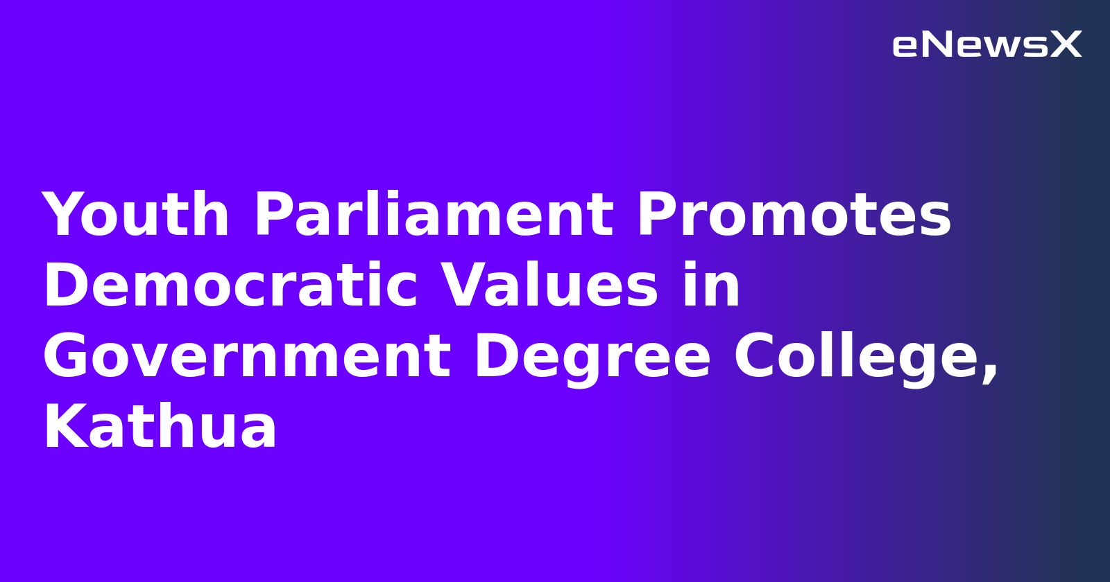 Youth Parliament Promotes Democratic Values in Government Degree College, Kathua.webp