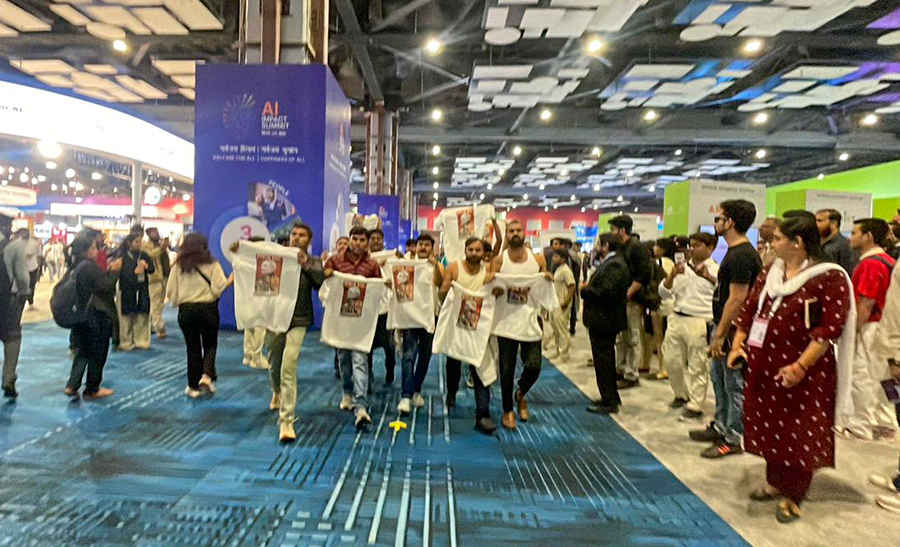 Protest at AI Summit: Police Custody Extended for 5 Youth Congress Members.webp