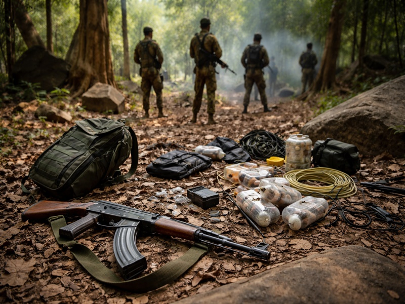 Indravati River Encounter: Weapons Recovered in Chhattisgarh Operation.webp