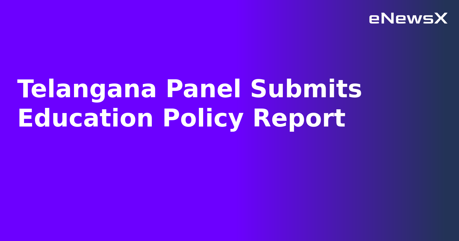 Telangana Panel Submits Education Policy Report.webp Telangana Panel Submits Education Policy Report.webp