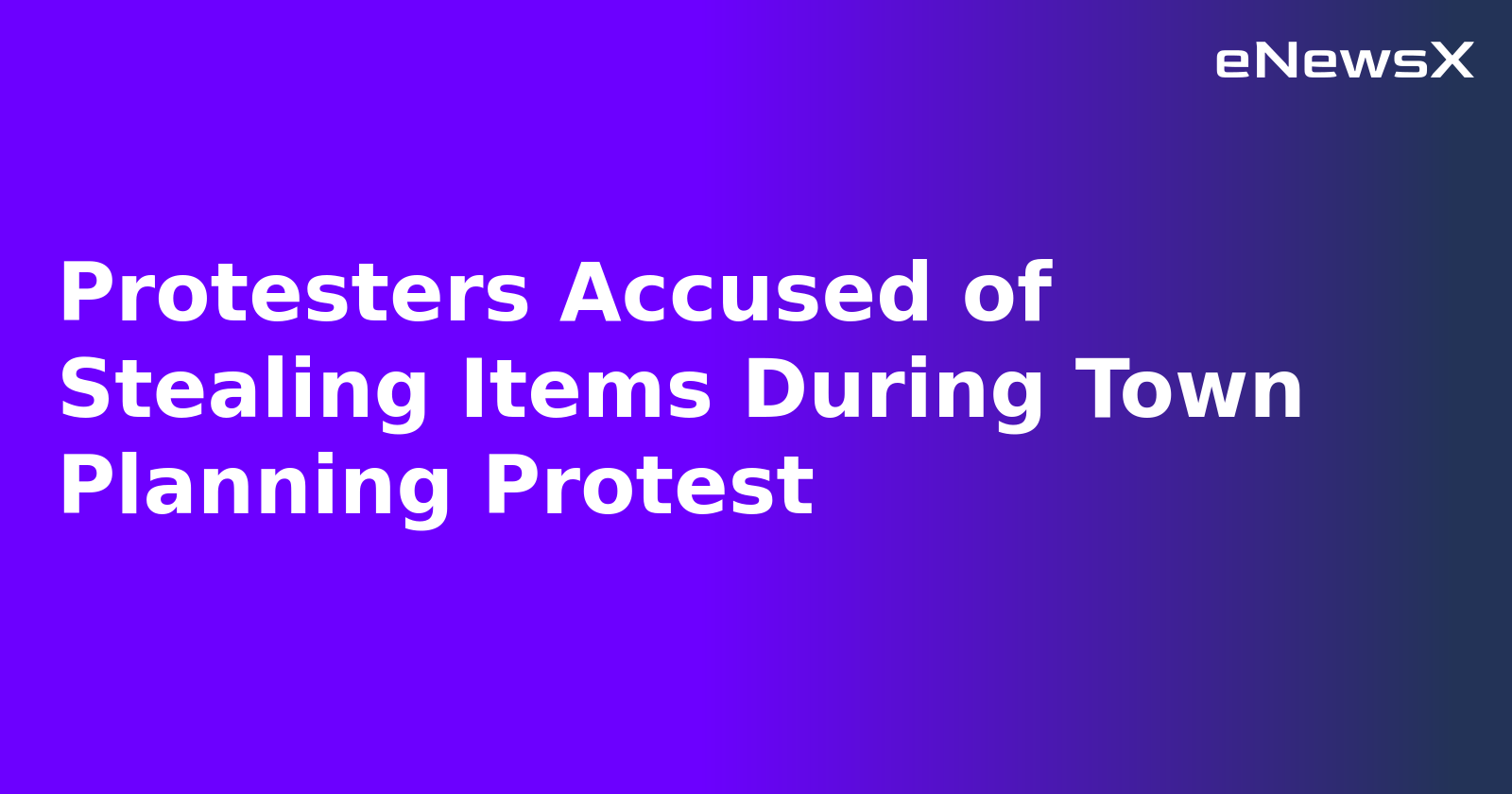 Protesters Accused of Stealing Items During Town Planning Protest.webp