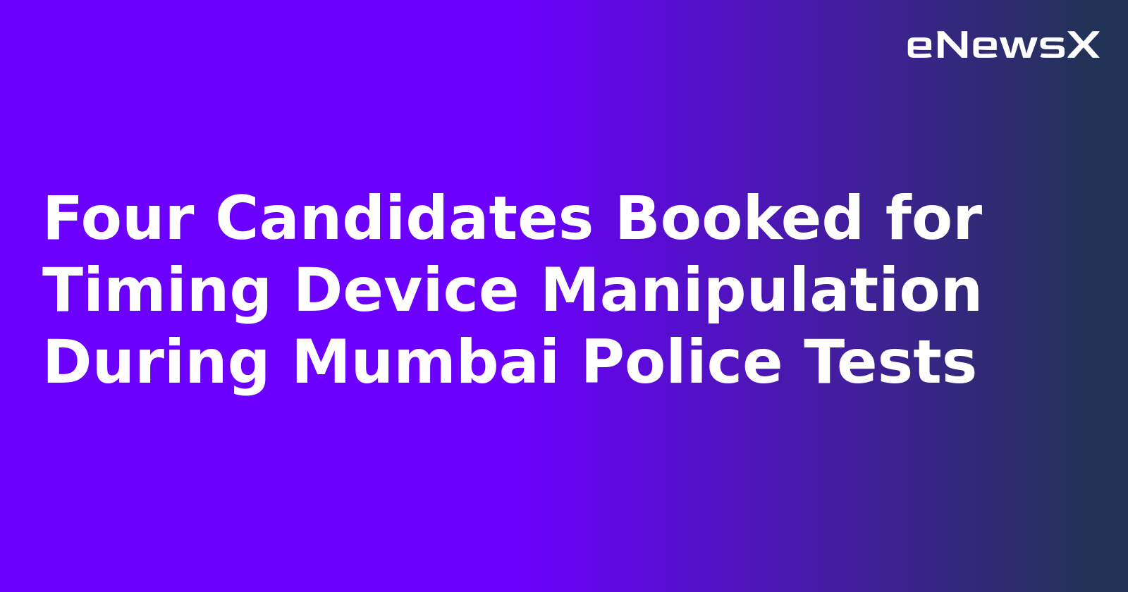 Four Candidates Booked for Timing Device Manipulation During Mumbai Police Tests.webp