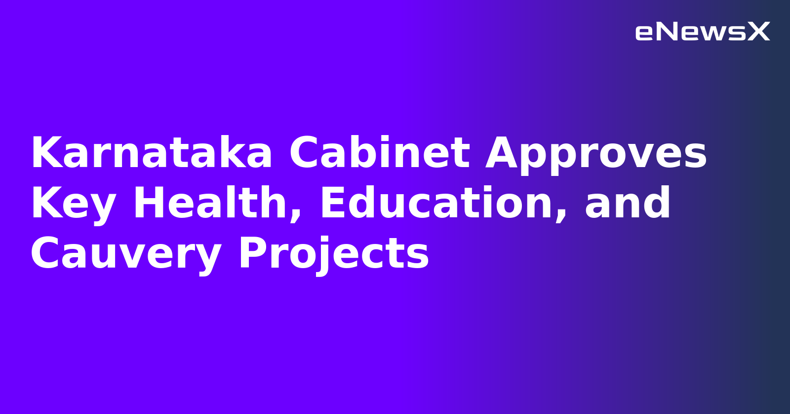 Karnataka Cabinet Approves Key Health, Education, and Cauvery Projects.webp