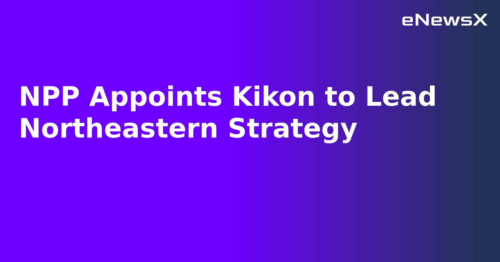 NPP Appoints Kikon to Lead Northeastern Strategy.webp