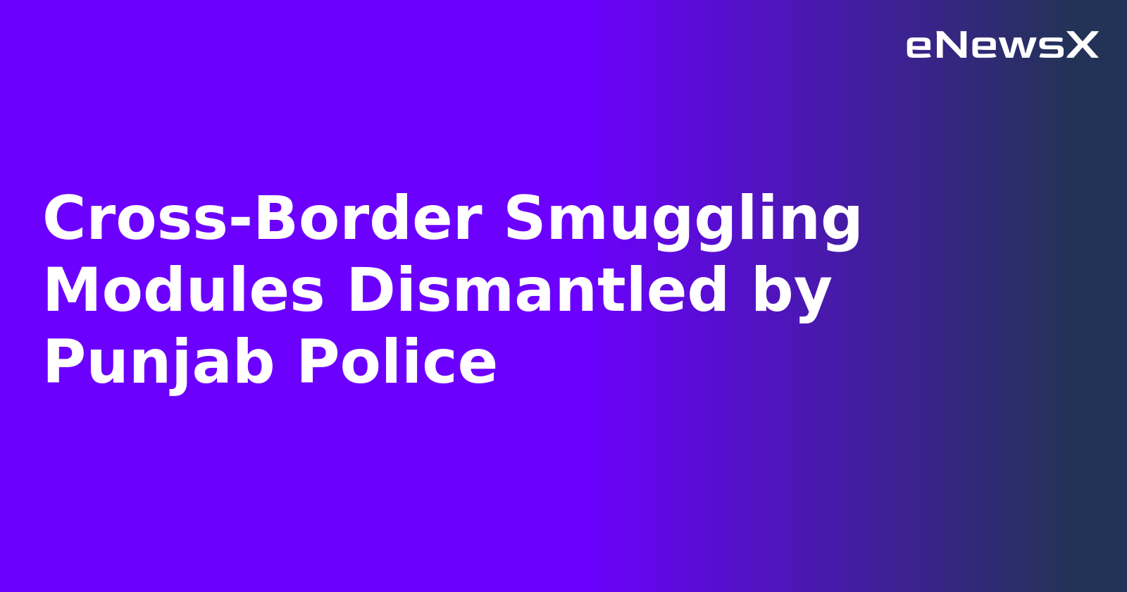 Cross-Border Smuggling Modules Dismantled by Punjab Police.webp