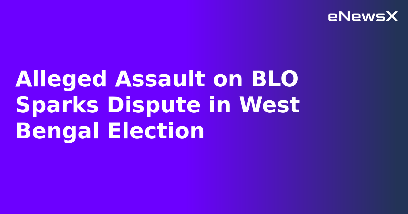 Alleged Assault on BLO Sparks Dispute in West Bengal Election.webp