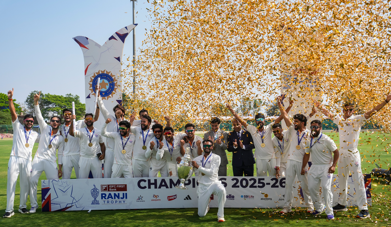 Nitin Nabin Celebrates J&K's First Ranji Trophy Title