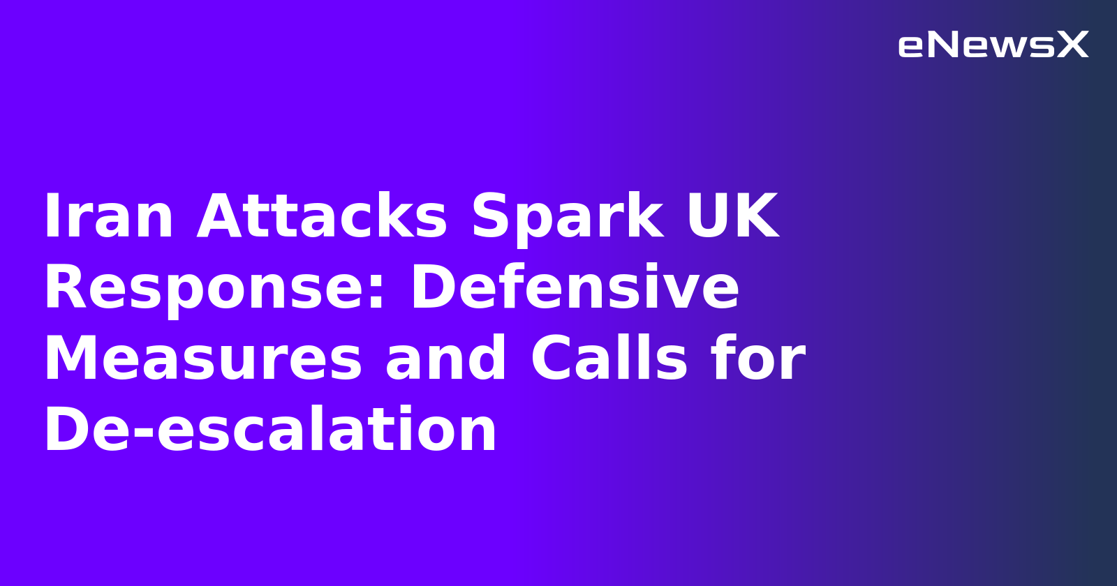 Iran Attacks Spark UK Response: Defensive Measures and Calls for De-escalation.webp