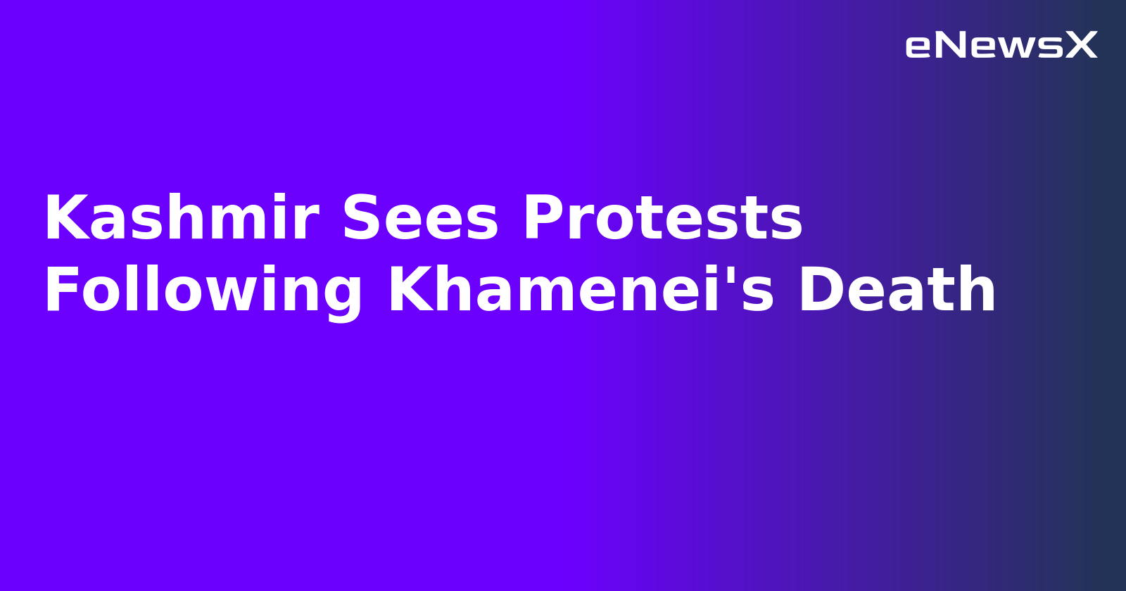 Kashmir Sees Protests Following Khamenei's Death.webp