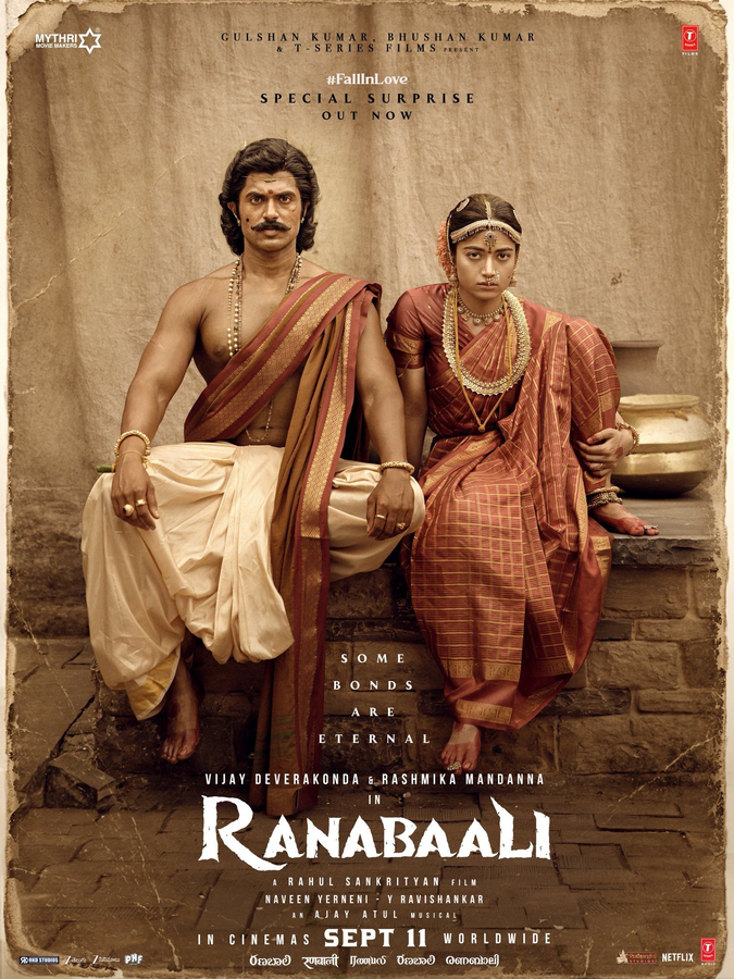 Vijay Deverakonda & Rashmika’s ‘Ranabaali’ Poster – A Moment Captured in 1800s Style.webp
