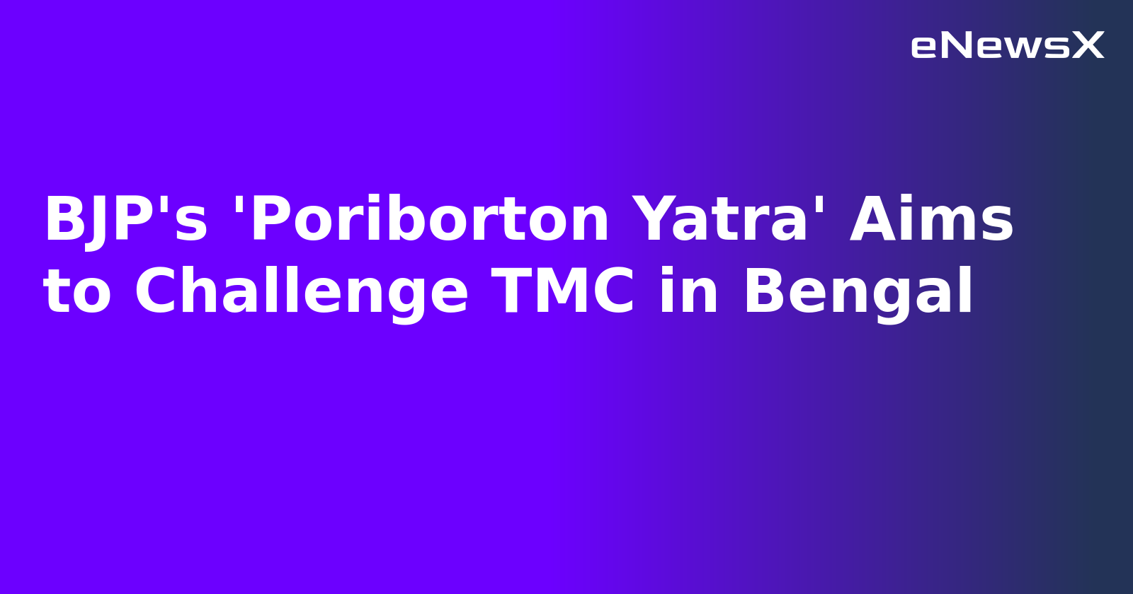 BJP's 'Poriborton Yatra' Aims to Challenge TMC in Bengal.webp BJP's 'Poriborton Yatra' Aims to Challenge TMC in Bengal.webp