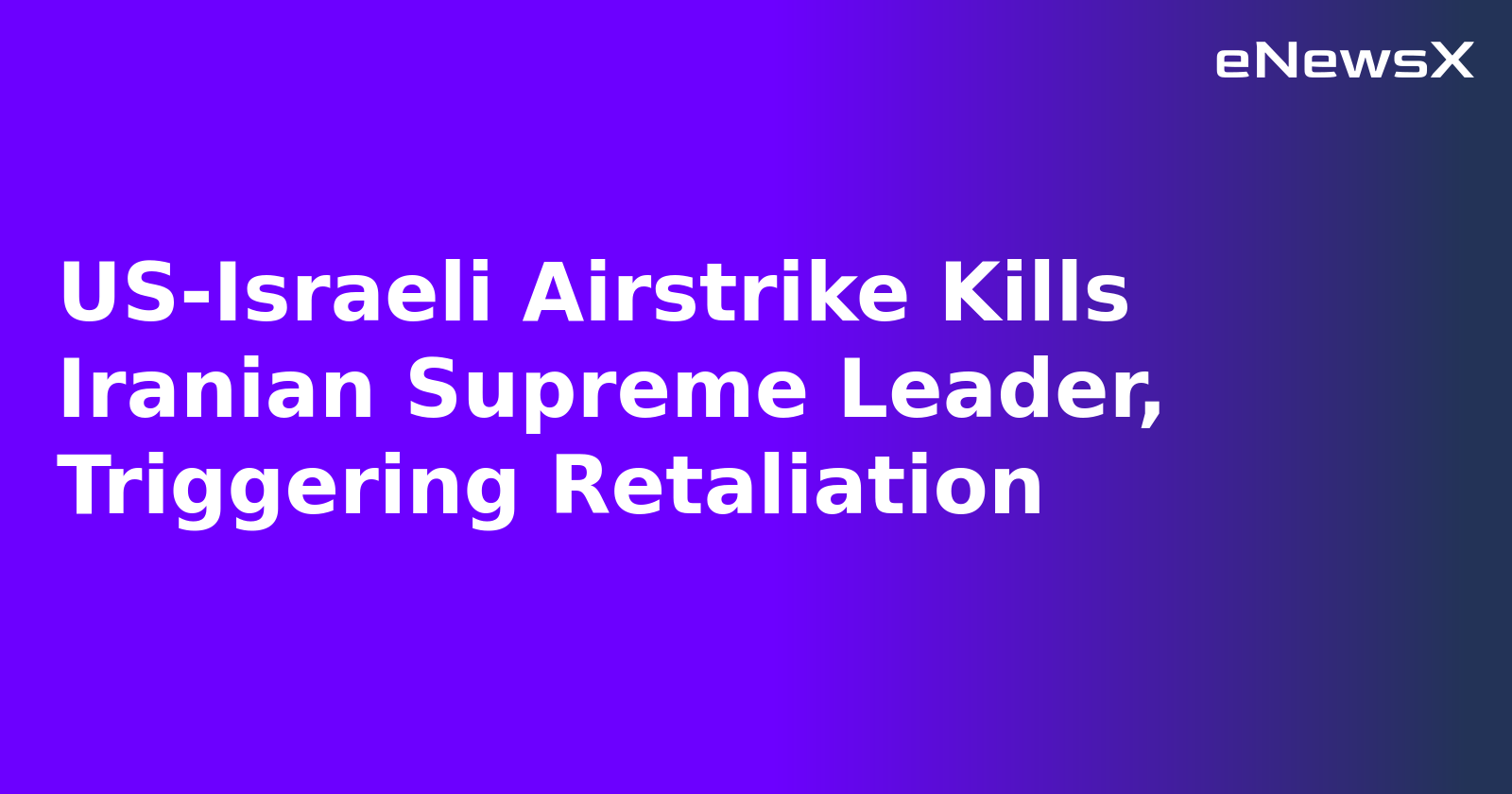 US-Israeli Airstrike Kills Iranian Supreme Leader, Triggering Retaliation.webp