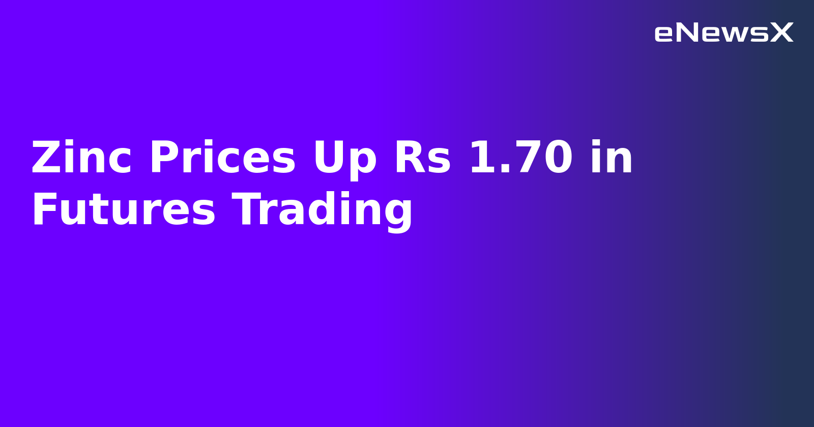Zinc Prices Up Rs 1.70 in Futures Trading.webp