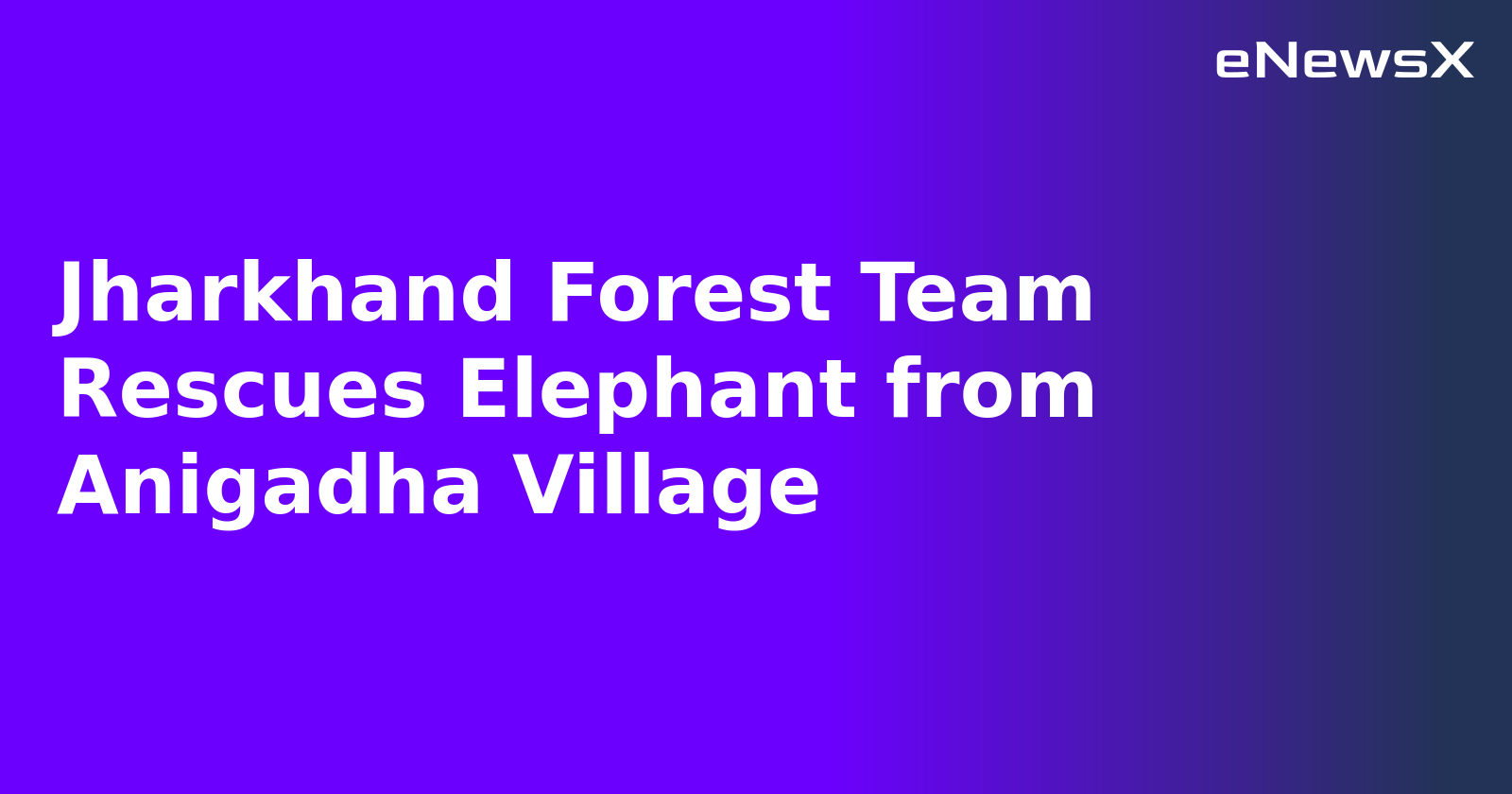 Jharkhand Forest Team Rescues Elephant from Anigadha Village.webp