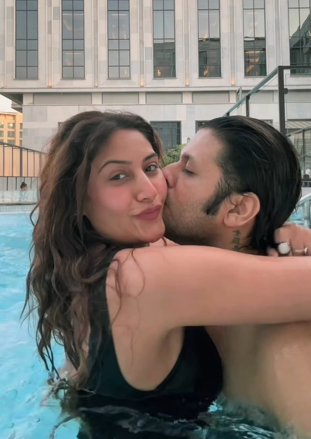 Couple's Anniversary Surprise: A Poolside Proposal by Surbhi Chandna.webp