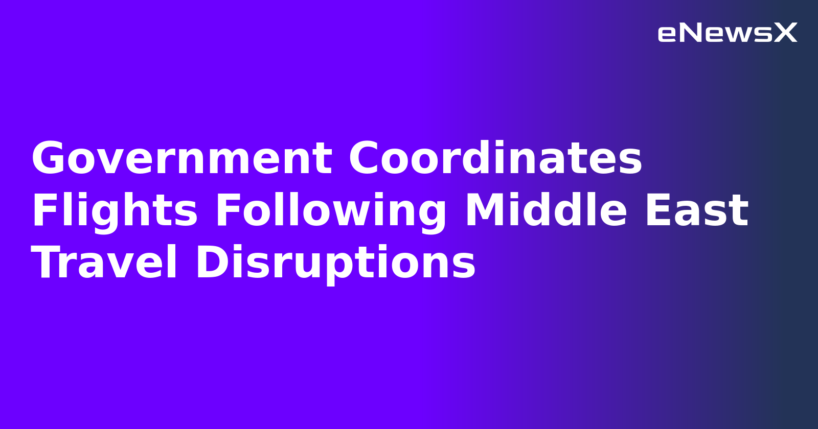 Government Coordinates Flights Following Middle East Travel Disruptions.webp