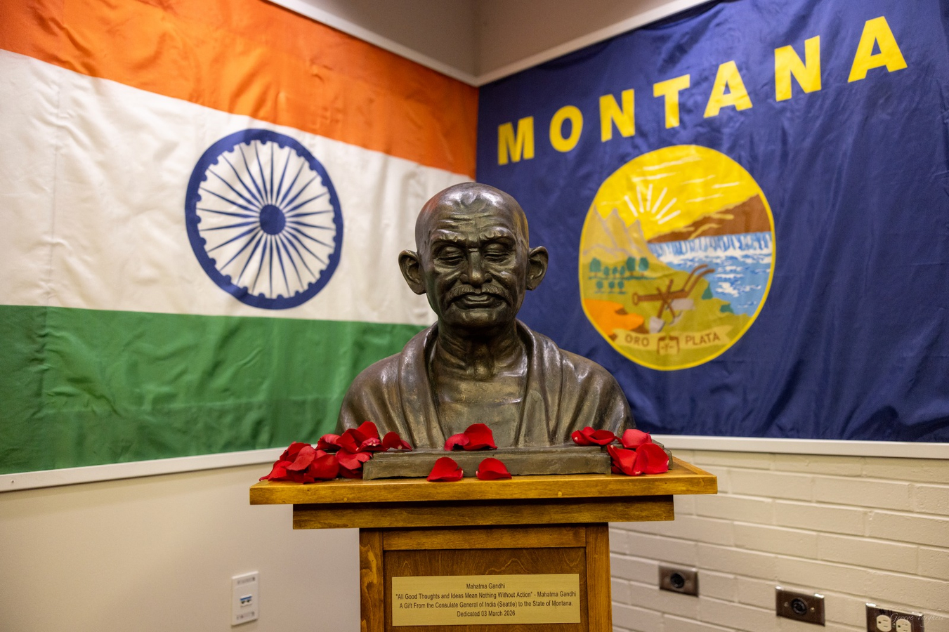University of Montana Celebrates Indian Culture with Gandhi Statue and Holi Festival.webp