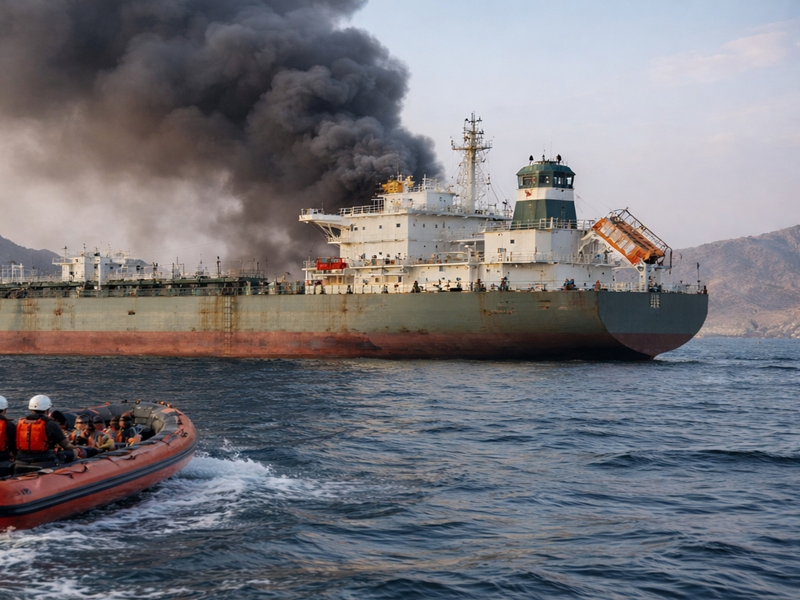 Oman Attack Claims Life of Rajasthan Man Working on Merchant Tanker.webp