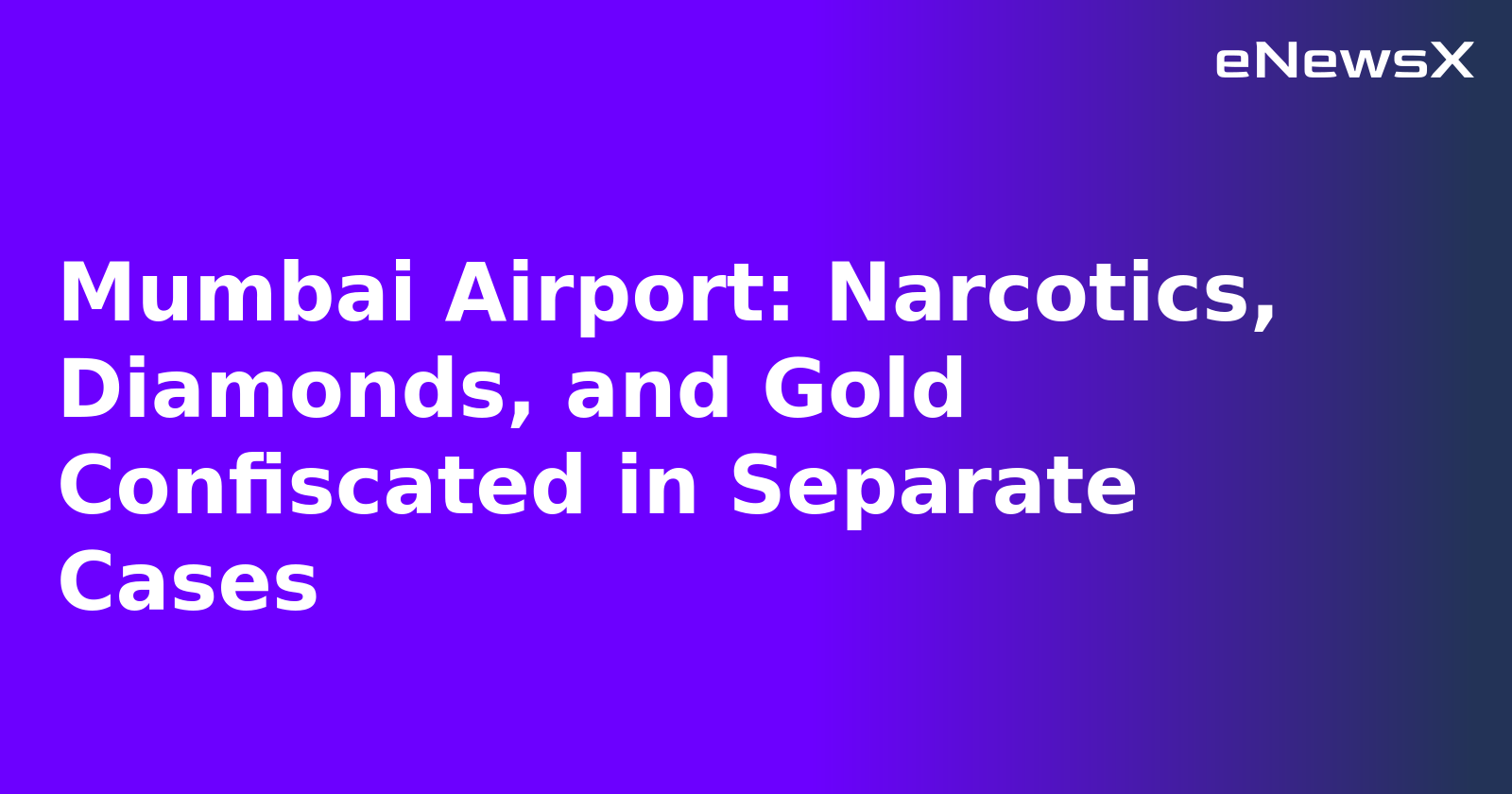 Mumbai Airport: Narcotics, Diamonds, and Gold Confiscated in Separate Cases.webp