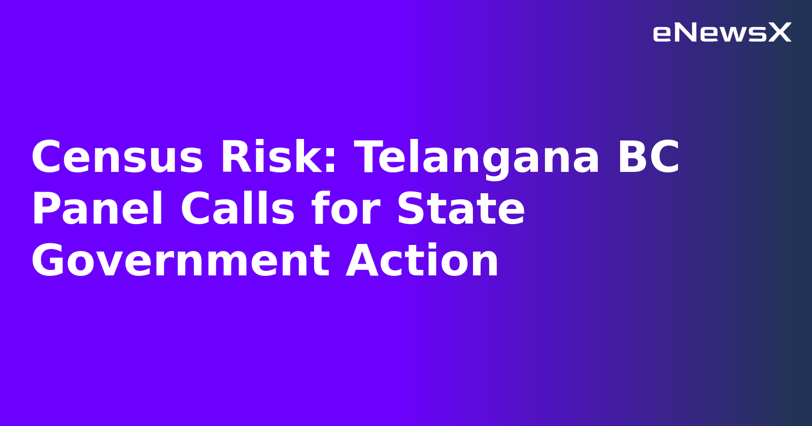 Census Risk: Telangana BC Panel Calls for State Government Action.webp Census Risk: Telangana BC Panel Calls for State Government Action.webp