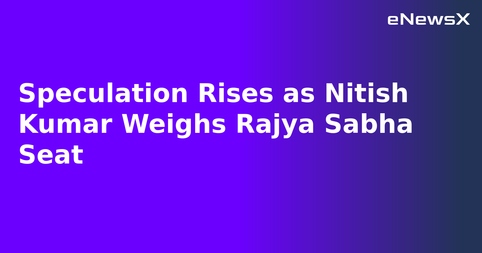 Speculation Rises as Nitish Kumar Weighs Rajya Sabha Seat.webp Speculation Rises as Nitish Kumar Weighs Rajya Sabha Seat.webp