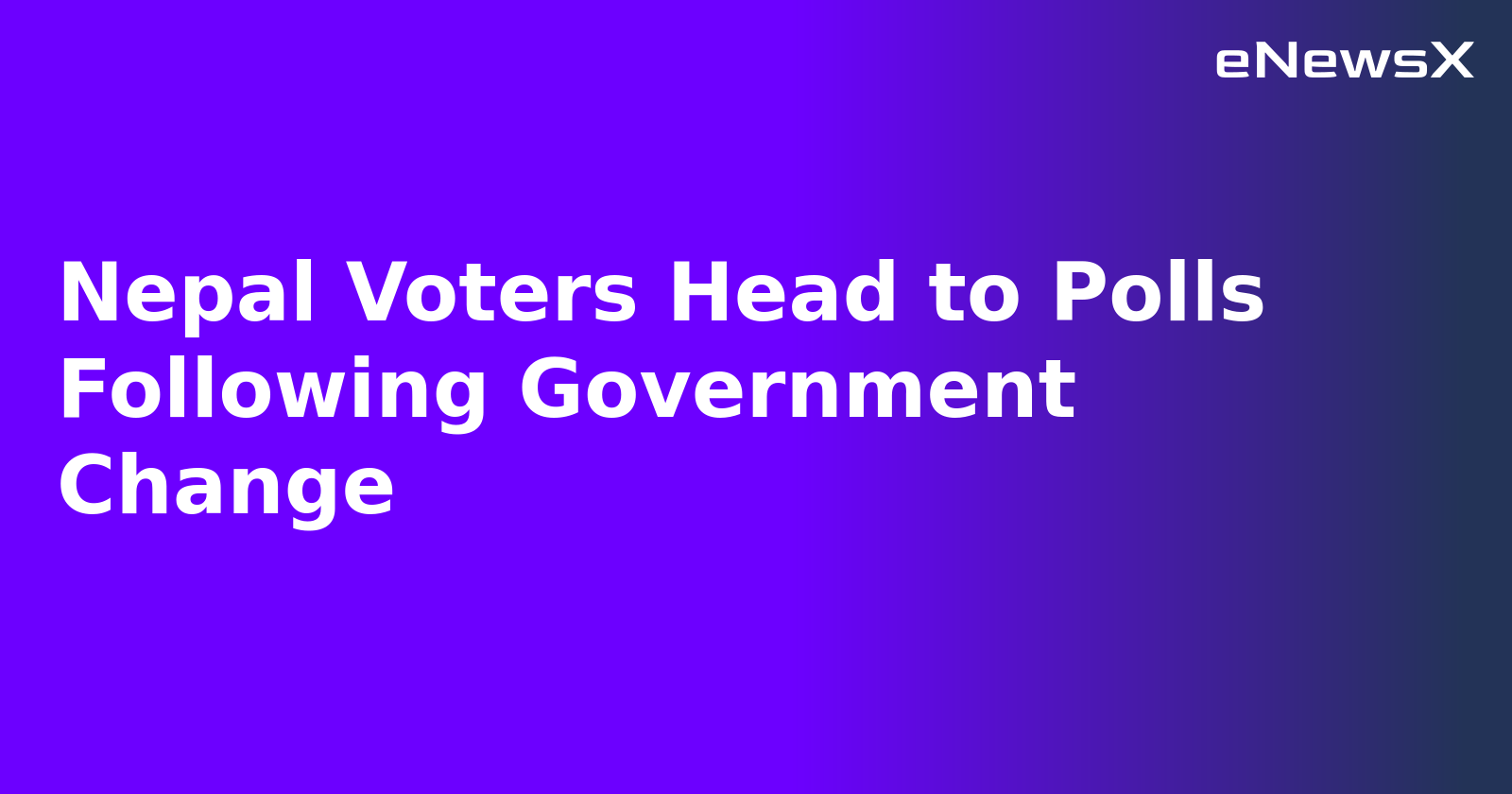 Nepal Voters Head to Polls Following Government Change.webp