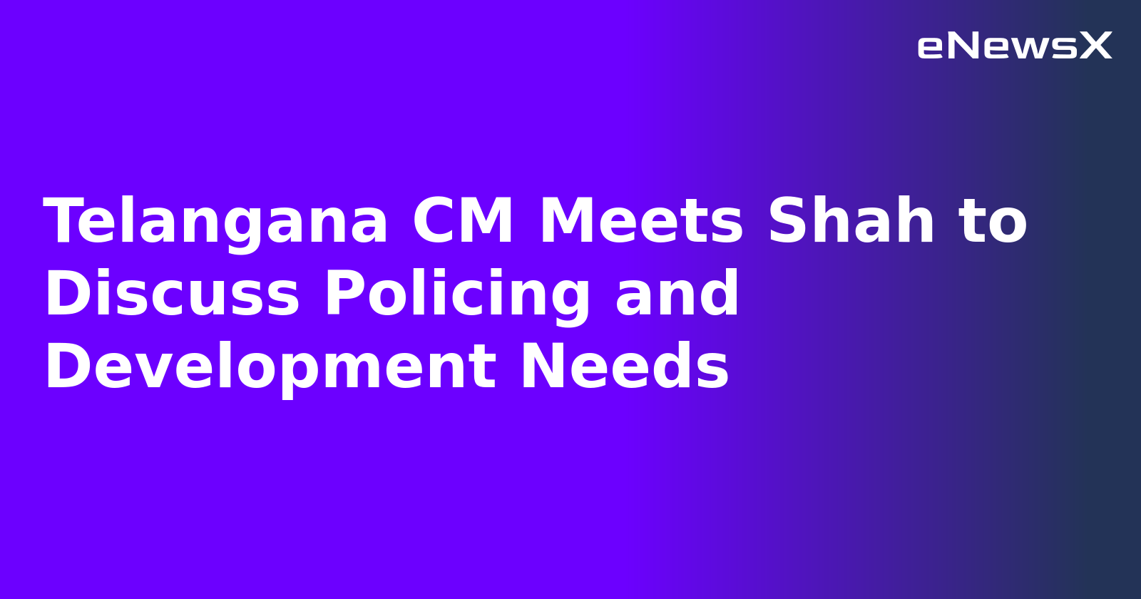 Telangana CM Meets Shah to Discuss Policing and Development Needs.webp