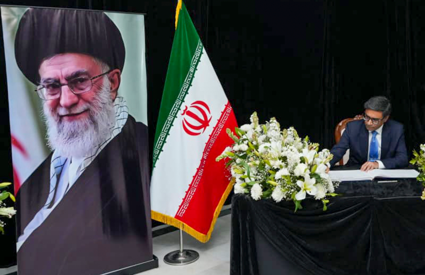 Foreign Secretary Misri Visits Iranian Embassy Amid Sympathy