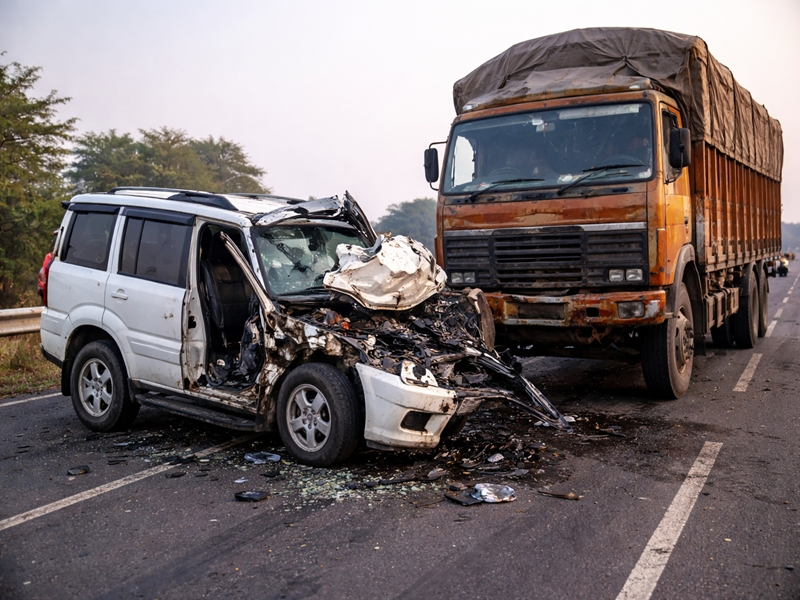 Road Accident in Bihar: Four Killed in Head-On Collision.webp