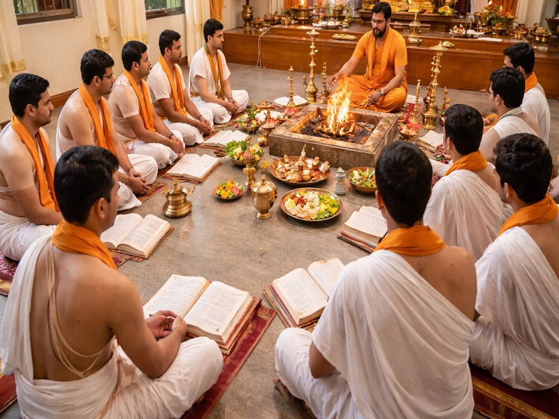 Skill Enhancement Program for Pujaris Concludes at Vaishno Devi Gurukul.webp