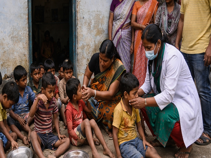 West Bengal ICDS Center Incident: Children Sick After Contaminated Food.webp