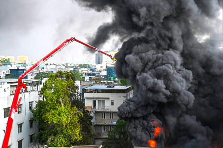 Industrial Fire in Mainapur: Extensive Efforts to Contain Damage