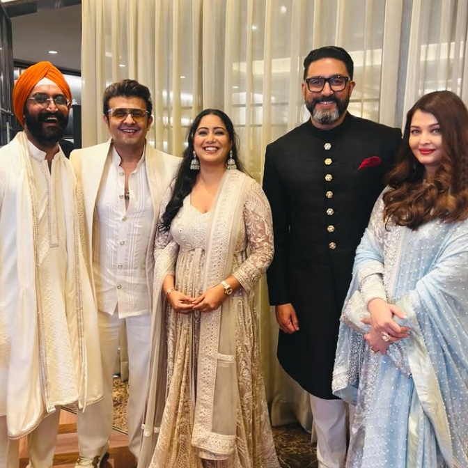 SRK, Aishwarya, and Abhishek Celebrate Arjun Tendulkar's Wedding.webp